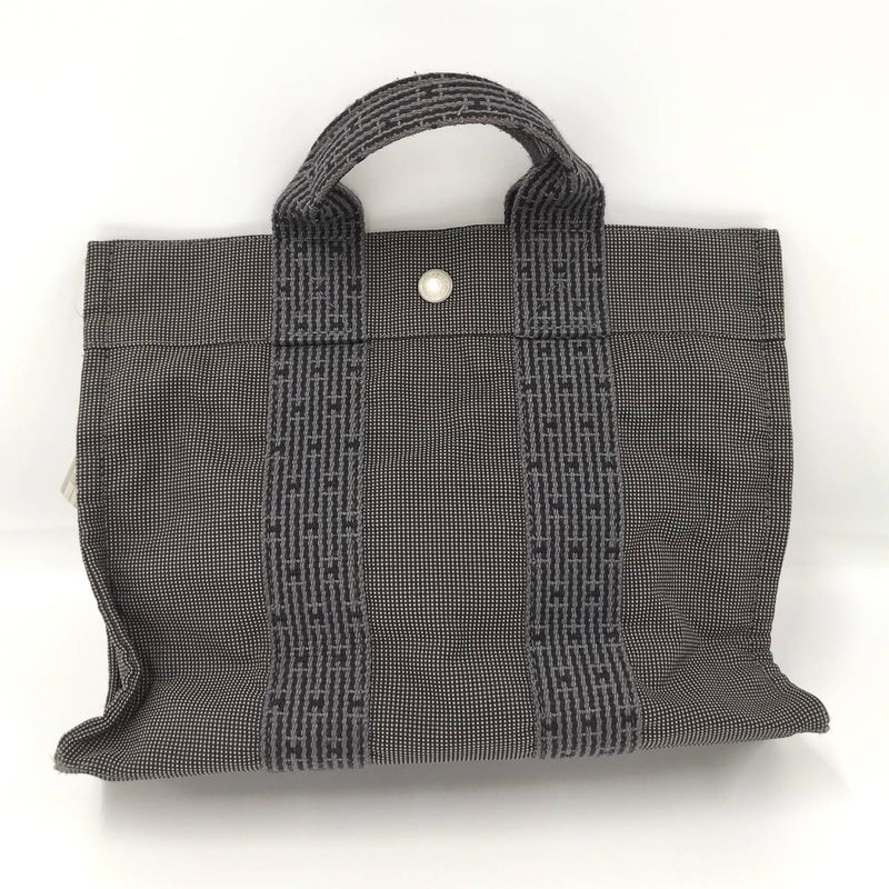 Hermes Her Line Tote PM Tote Bag Canvas Gray