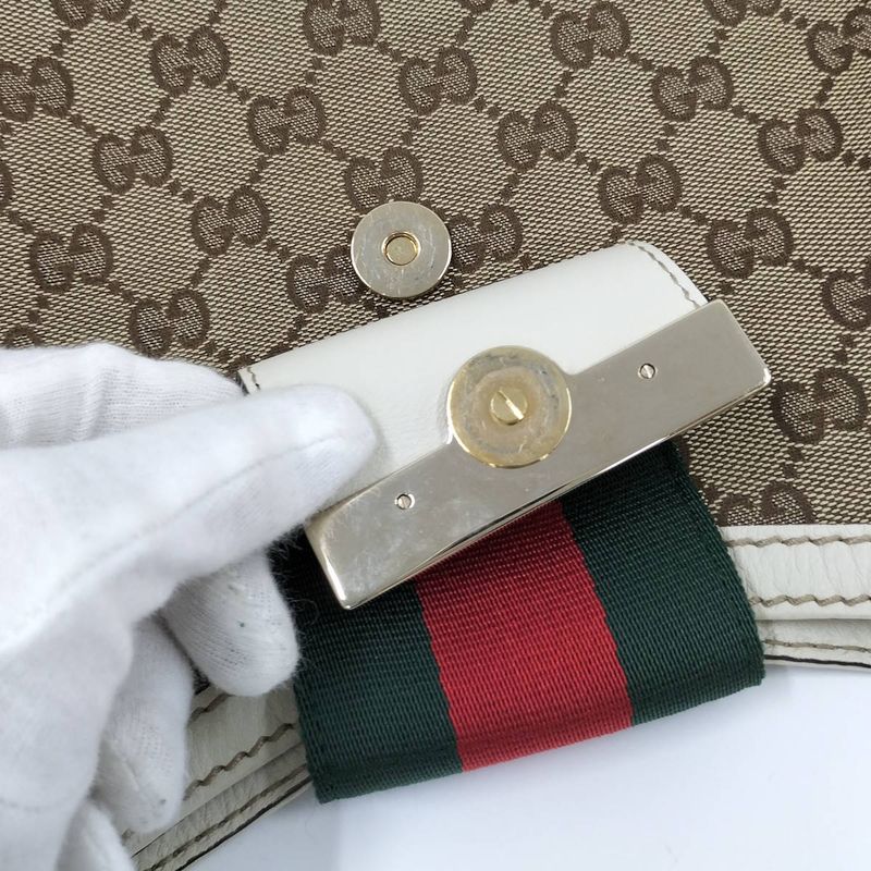 Gucci Shoulder Bag GG Canvas Brown 233604
