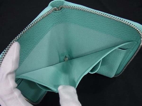Tiffany & Co Tiffany & Co Leather Round Zipper Wallet Card Holder