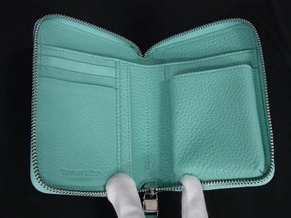 Tiffany & Co Tiffany & Co Leather Round Zipper Wallet Card Holder