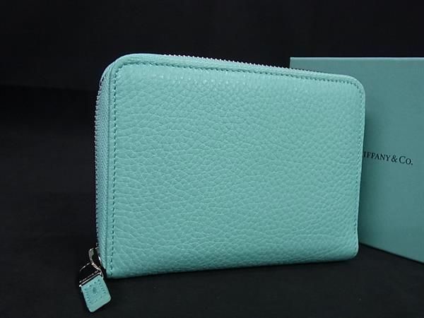 Tiffany & Co Tiffany & Co Leather Round Zipper Wallet Card Holder