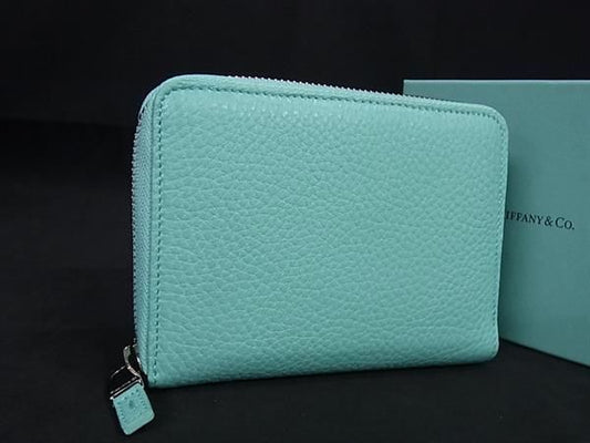 Tiffany & Co Tiffany & Co Leather Round Zipper Wallet Card Holder