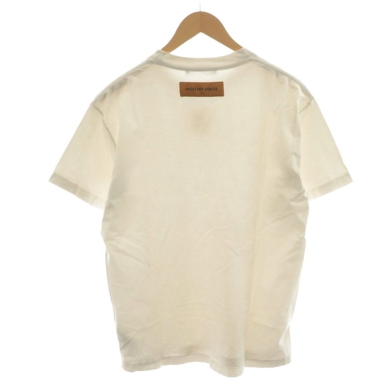 Louis Vuitton T-shirt Cut And Sewn Short Sleeves Embossed LV Logo S White