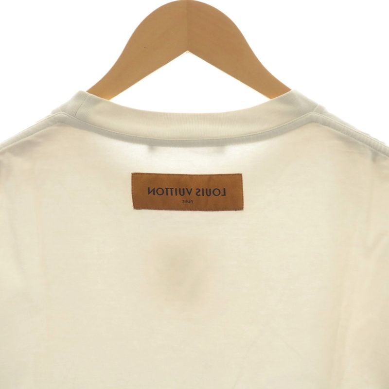 Louis Vuitton T-shirt Cut And Sewn Short Sleeves Embossed LV Logo S White