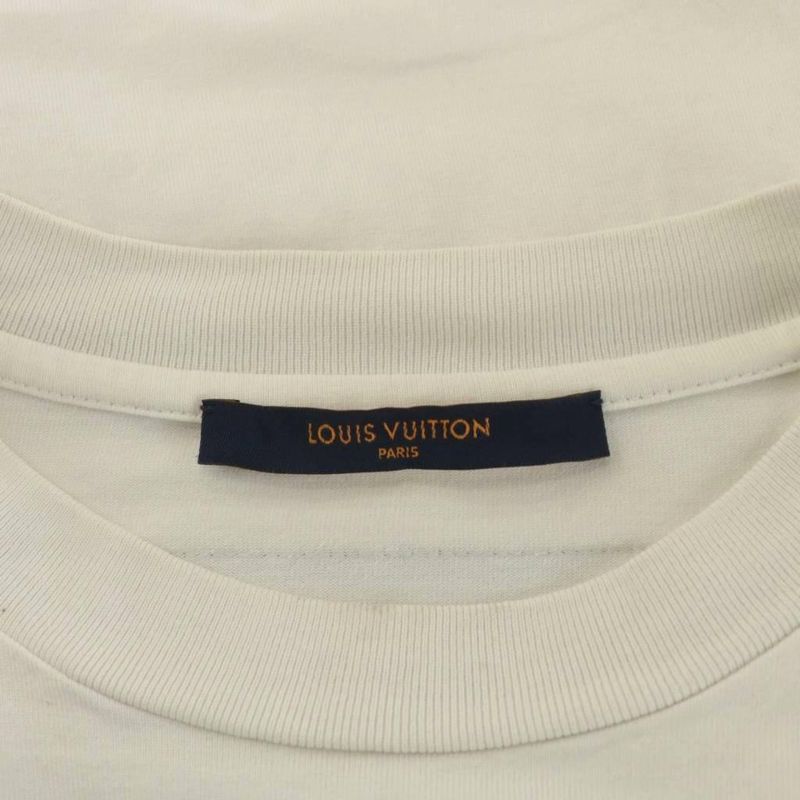 Louis Vuitton T-shirt Cut And Sewn Short Sleeves Embossed LV Logo S White