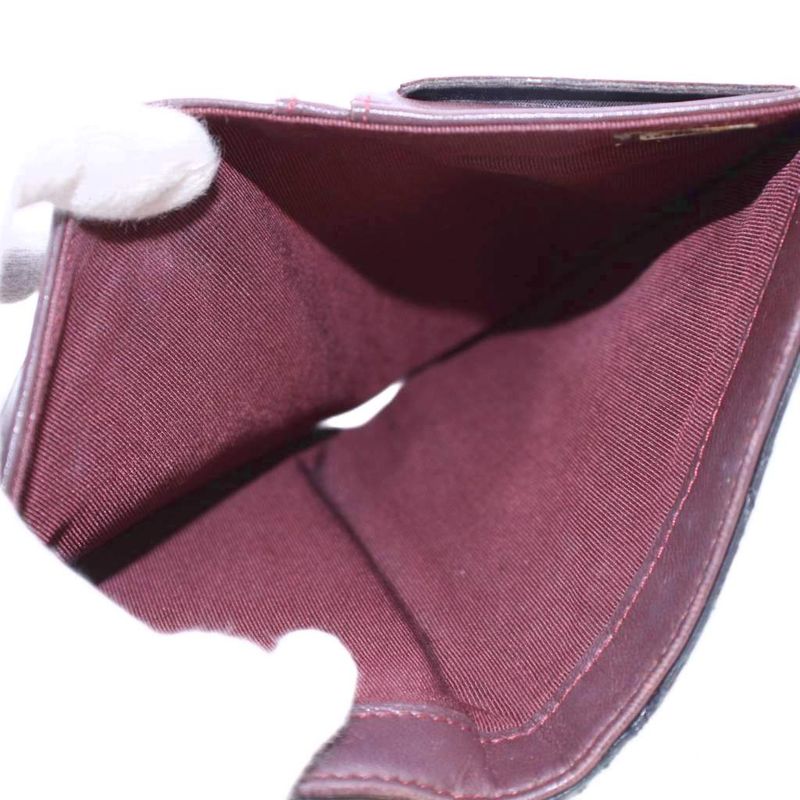 Chanel Matelasse Coco Mark Bifold Wallet Leather Quilted Logo 16th Black BB - OH