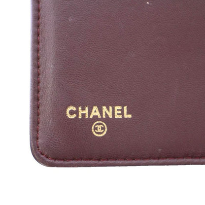 Chanel Matelasse Coco Mark Bifold Wallet Leather Quilted Logo 16th Black BB - OH
