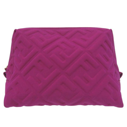 Fendi Beauty Pouch FF Logo Zucca Pattern 8n0171 Polyamide Purple 0677 Fendi