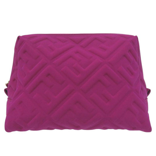 Fendi Beauty Pouch FF Logo Zucca Pattern 8n0171 Polyamide Purple 0677 Fendi