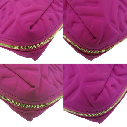 Fendi Beauty Pouch FF Logo Zucca Pattern 8n0171 Polyamide Purple 0677 Fendi