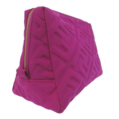 Fendi Beauty Pouch FF Logo Zucca Pattern 8n0171 Polyamide Purple 0677 Fendi