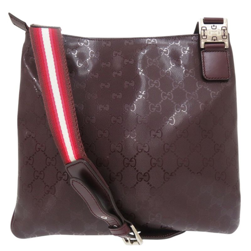 Gucci GG Imprime Shoulder Bag Crossbody Shoulder 336670 PVC Leather Bordeaux