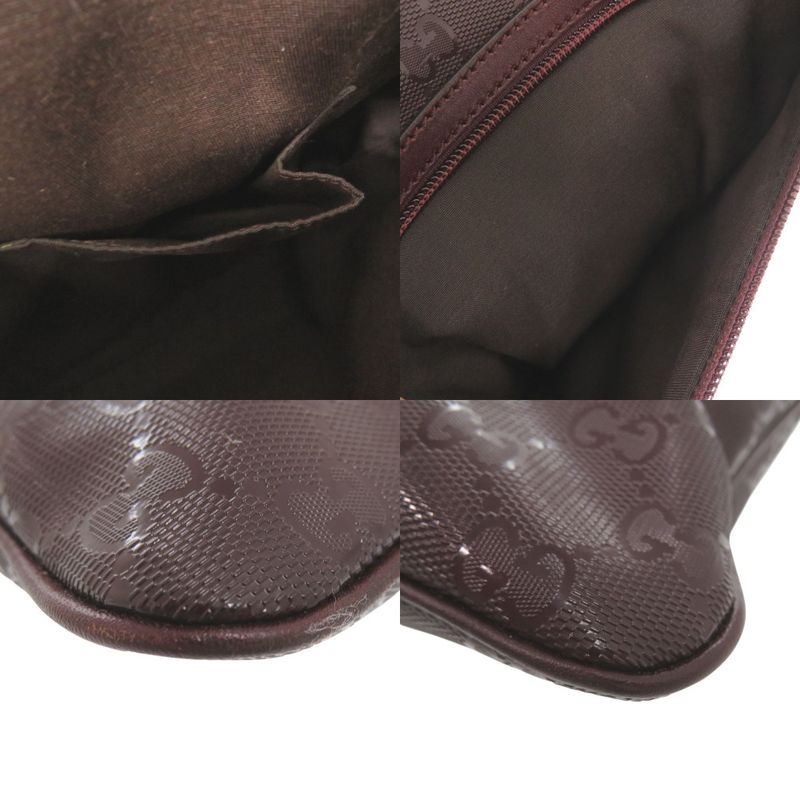 Gucci GG Imprime Shoulder Bag Crossbody Shoulder 336670 PVC Leather Bordeaux