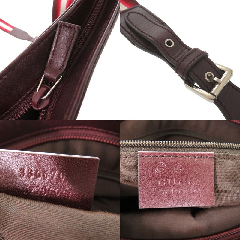 Gucci GG Imprime Shoulder Bag Crossbody Shoulder 336670 PVC Leather Bordeaux