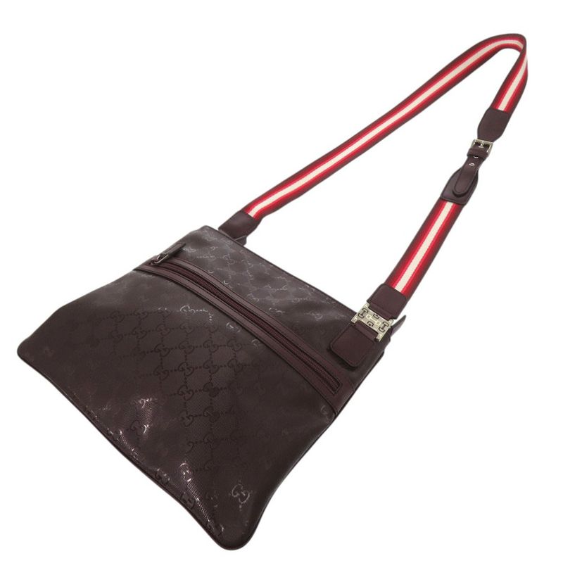 Gucci GG Imprime Shoulder Bag Crossbody Shoulder 336670 PVC Leather Bordeaux