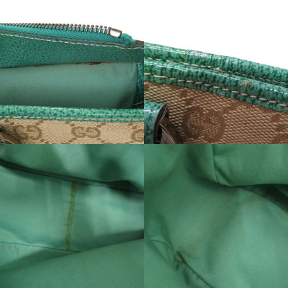 Gucci GG Canvas Handbag 113011 Tote Leather Beige 0600 Gucci