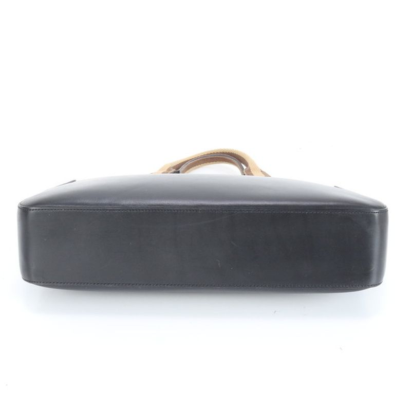 Gucci Sherry Line 002-1135 Leather Tote Bag Shoulder Hand Genuine Leather Black