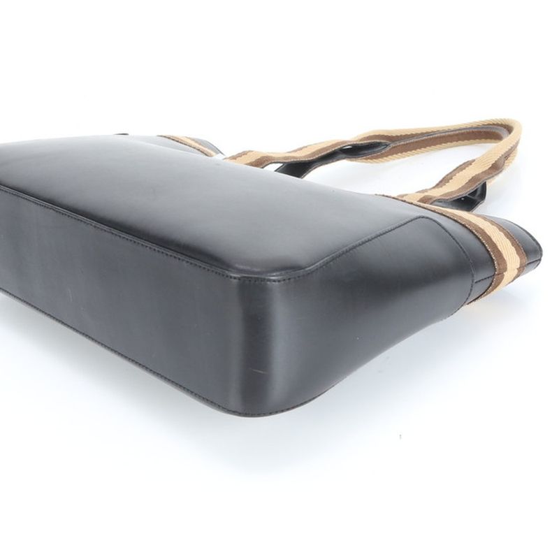 Gucci Sherry Line 002-1135 Leather Tote Bag Shoulder Hand Genuine Leather Black