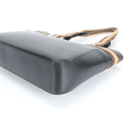 Gucci Sherry Line 002-1135 Leather Tote Bag Shoulder Hand Genuine Leather Black