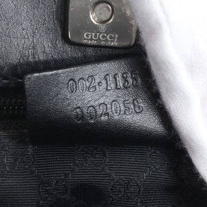 Gucci Sherry Line 002-1135 Leather Tote Bag Shoulder Hand Genuine Leather Black