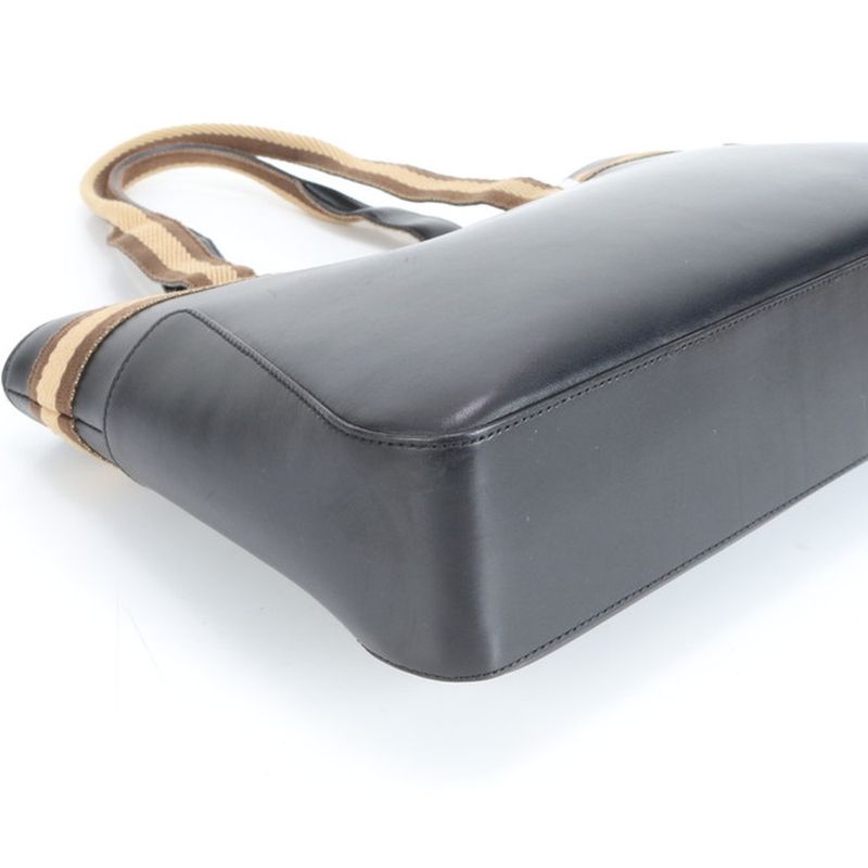 Gucci Sherry Line 002-1135 Leather Tote Bag Shoulder Hand Genuine Leather Black