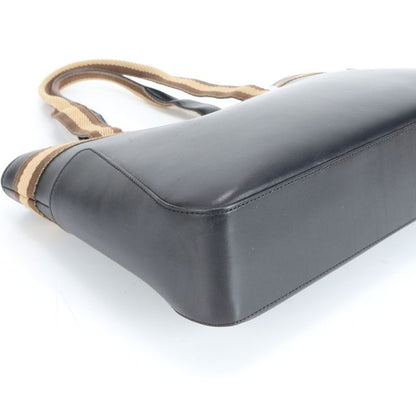 Gucci Sherry Line 002-1135 Leather Tote Bag Shoulder Hand Genuine Leather Black