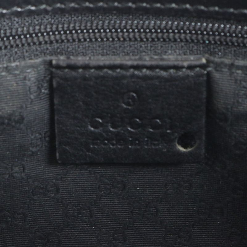 Gucci Sherry Line 002-1135 Leather Tote Bag Shoulder Hand Genuine Leather Black