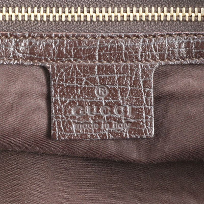 Gucci GG Canvas Sherry Line 137396 Leather Tote Bag Shoulder Hand Women's RUM