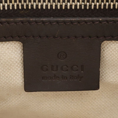 Gucci GG Canvas Sherry Line Leather Handbag Mini Boston 247205 Brown Women CCM