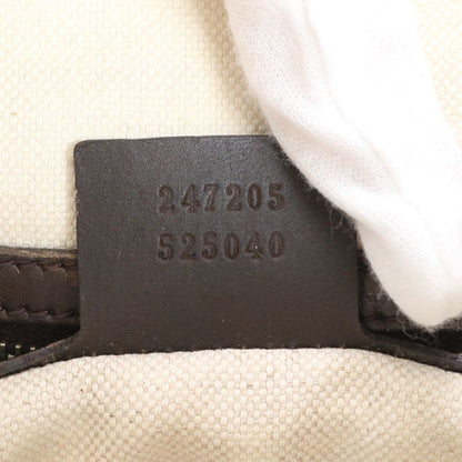 Gucci GG Canvas Sherry Line Leather Handbag Mini Boston 247205 Brown Women CCM