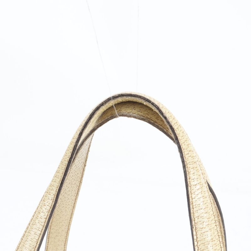 Gucci GG Canvas Bamboo 111713 Leather Shoulder Bag Shoulder Hand Genuine