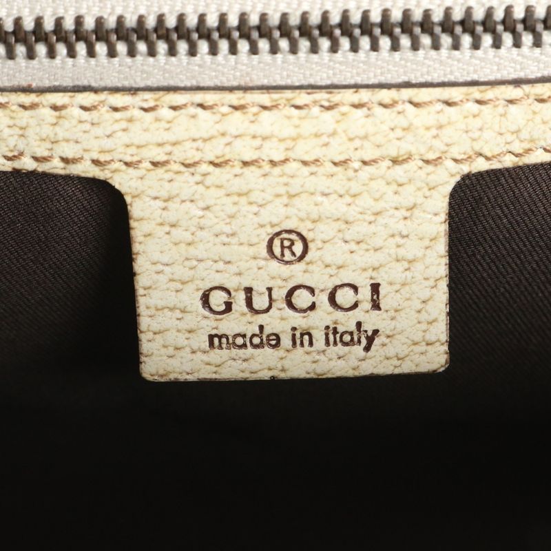 Gucci GG Canvas Bamboo 111713 Leather Shoulder Bag Shoulder Hand Genuine