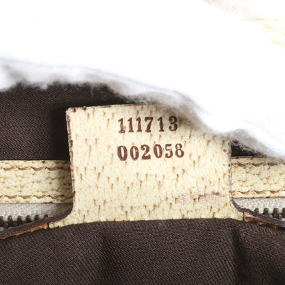 Gucci GG Canvas Bamboo 111713 Leather Shoulder Bag Shoulder Hand Genuine