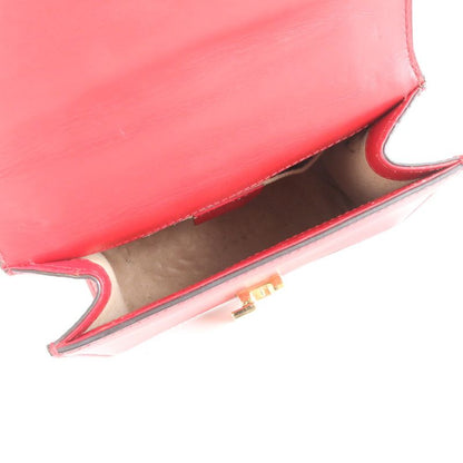 Gucci Sherry Line Sylvie 431666 Red Leather Chain Shoulder Bag Crossbody