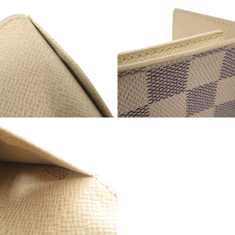 Louis Vuitton Azure Enveloppe Carte De Visite Damier N61746 Card Case White LV