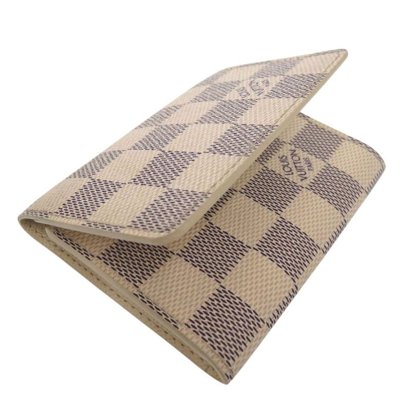Louis Vuitton Azure Enveloppe Carte De Visite Damier N61746 Card Case White LV