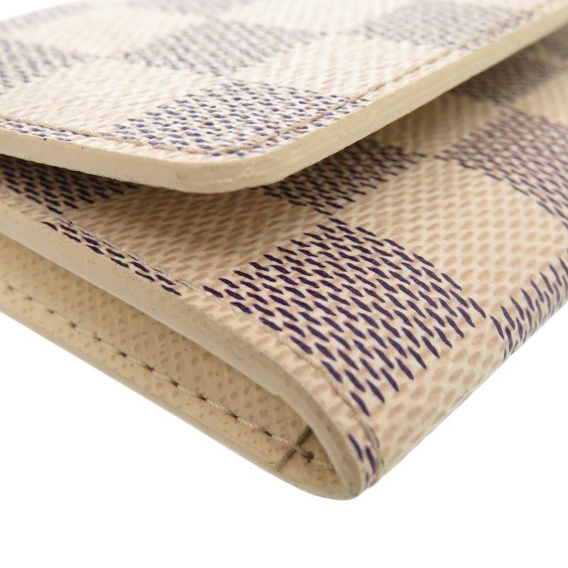 Louis Vuitton Azure Enveloppe Carte De Visite Damier N61746 Card Case White LV