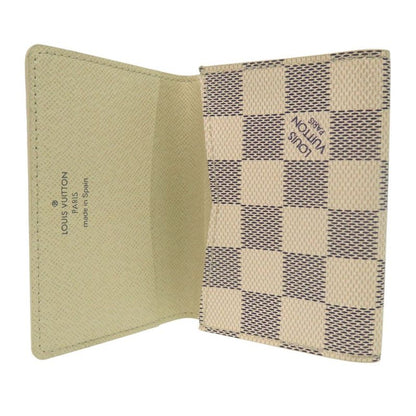 Louis Vuitton Azure Enveloppe Carte De Visite Damier N61746 Card Case White LV