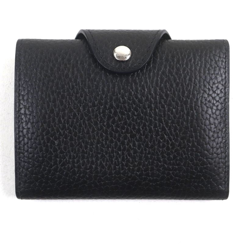  Hermes Iliade Vache Silver Hardware Leather Compact Wallet Card