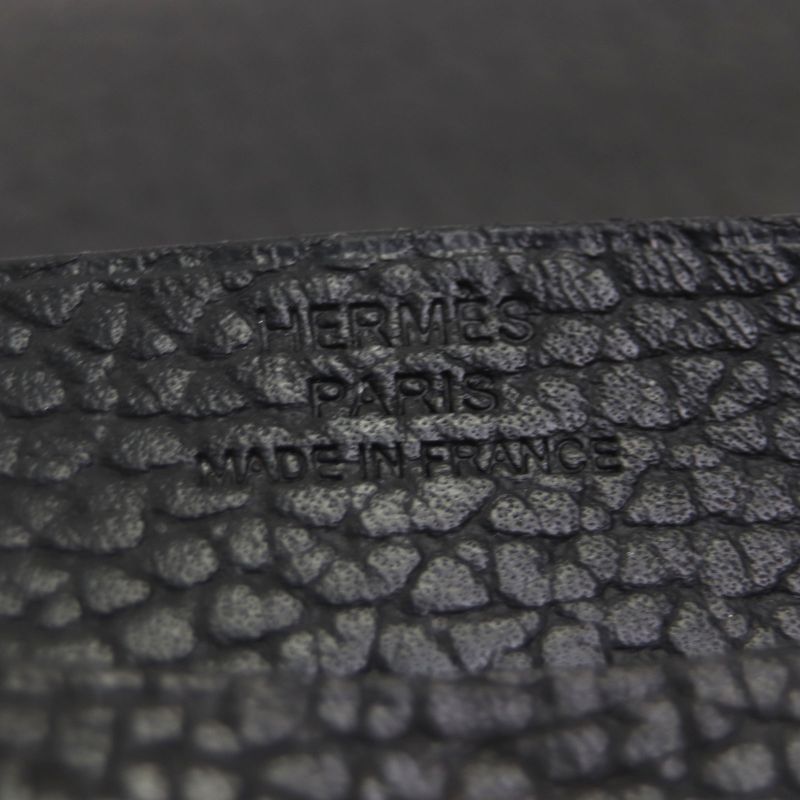  Hermes Iliade Vache Silver Hardware Leather Compact Wallet Card