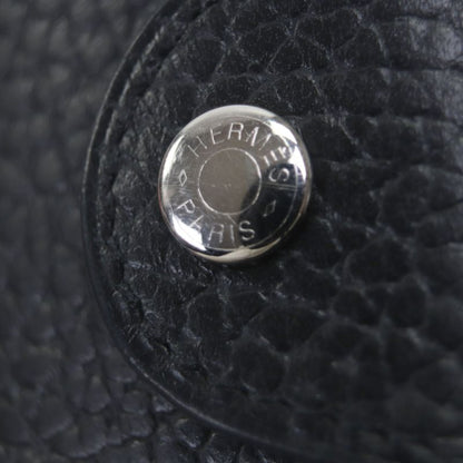  Hermes Iliade Vache Silver Hardware Leather Compact Wallet Card