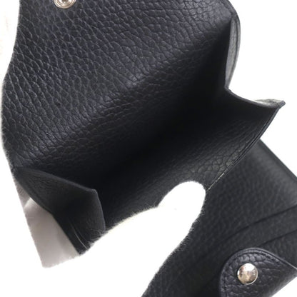  Hermes Iliade Vache Silver Hardware Leather Compact Wallet Card