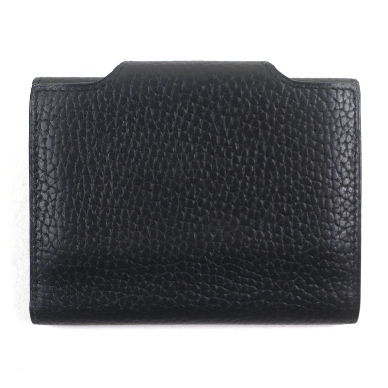  Hermes Iliade Vache Silver Hardware Leather Compact Wallet Card