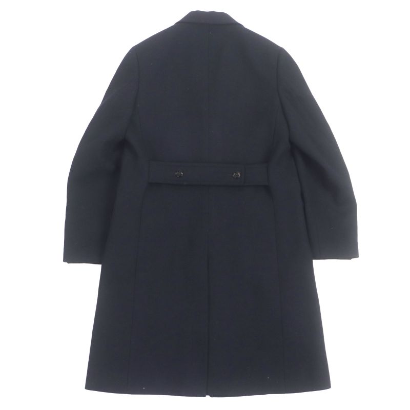  Gucci 661210 90% Wool Herringbone Pattern Logo Buttons Single