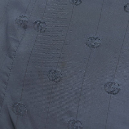  Gucci 661210 90% Wool Herringbone Pattern Logo Buttons Single