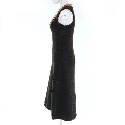 Bottega Veneta 20AW 642901 Gold Chain Sleeveless Knit Dress Dark