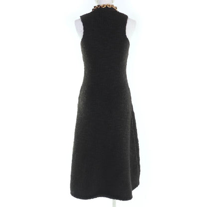 Bottega Veneta 20AW 642901 Gold Chain Sleeveless Knit Dress Dark