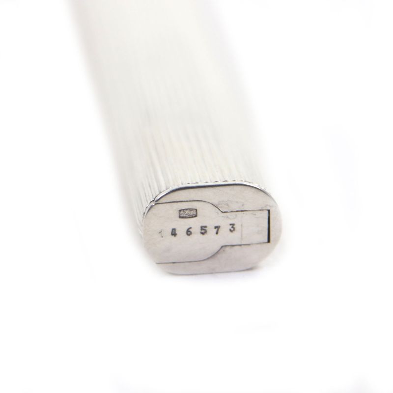 Cartier Vintage Trinity Ag925 Striped Cap Ballpoint Pen Silver With Case Made