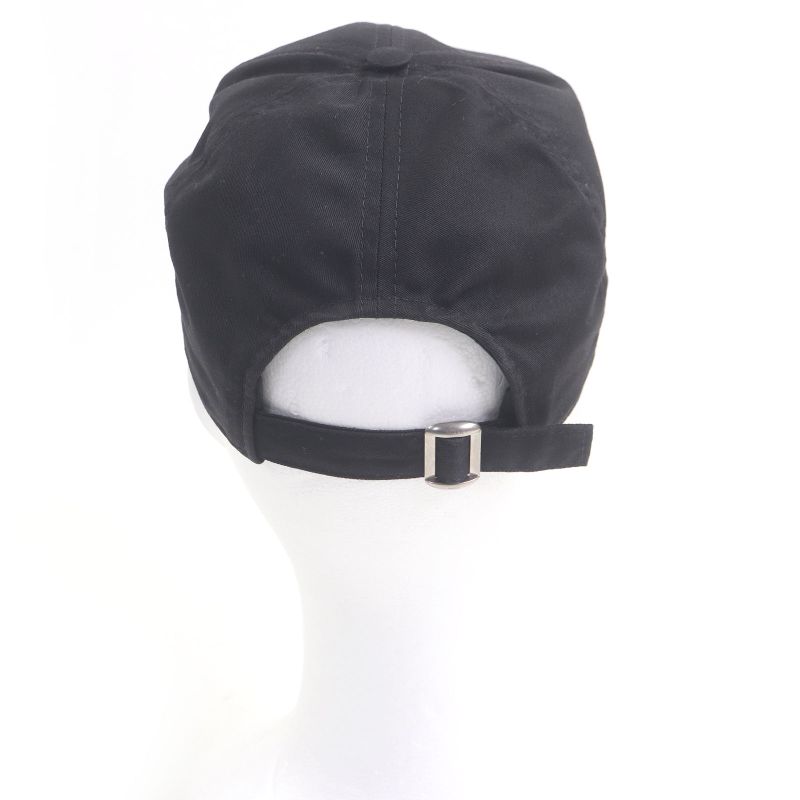 Celine 2aus9242n Logo Embroidery Baseball Cap Black M Hat Made In France