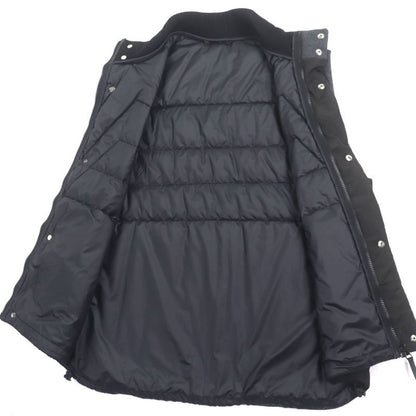 Louis Vuitton Hbg08w Covered Zip-up Gilet Vest Black With Logo Buttons In A